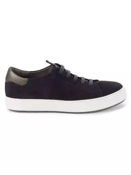 Кроссовки Anson на платформе из замши и кожи с подсветкой Johnston & Murphy, темно-синий