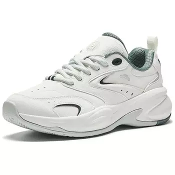 Кроссовки ANTA ACE Chunky Sneakers Women's Low-top Ivory/Ink Green/White Gray Green, слоновая кость/зеленый