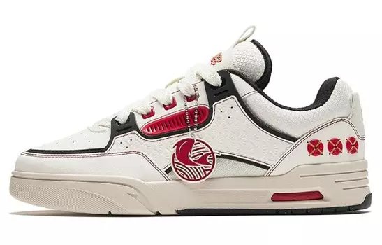Кроссовки ANTA AOJIE Skateboarding Shoes Men Low-top White, черный/белый/красный