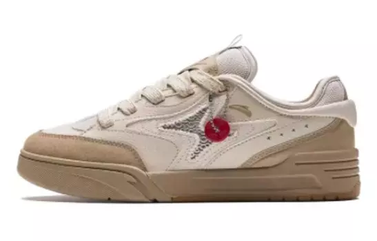 Кроссовки ANTA AOJIE Skateboarding Shoes Women's Low-top Beige/Brown, коричневый