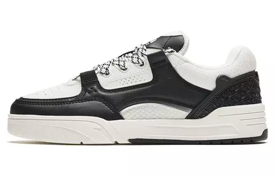 Кроссовки ANTA AOJIE Skateboarding Shoes Women's Low-top Ivory White And Black, слоновая кость/черный