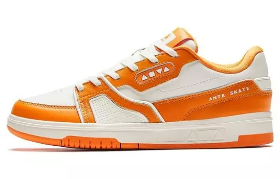 Кроссовки ANTA AOYU Skateboarding Shoes Women's Low-top Ivory White/sunset Orange, оранжевый