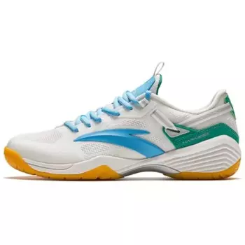 Кроссовки ANTA Badminton Shoes Men Low-top White/Blue, зеленый