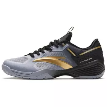 Кроссовки ANTA Badminton Shoes Men Low-top Gray/Black, серый/черный
