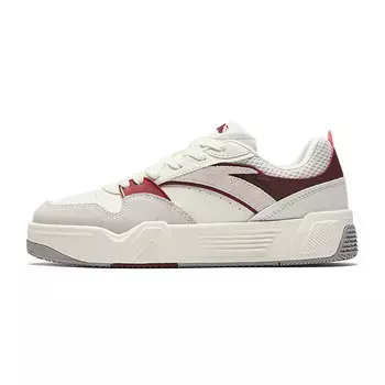 Кроссовки ANTA C37 Series Skateboarding Shoes Women's Low-top Ivory White/sand Gray/crimson Red, слоновая кость/серый