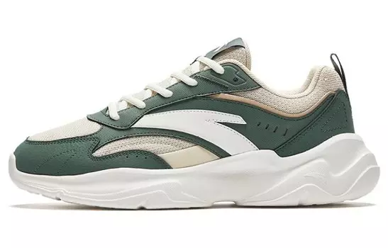Кроссовки ANTA Chaobai Gz Lifestyle Shoes Men Low-top Beige/Green, зеленый