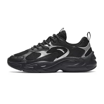 Кроссовки ANTA Chunky Sneakers Men Low-top Black, черный/серебряный