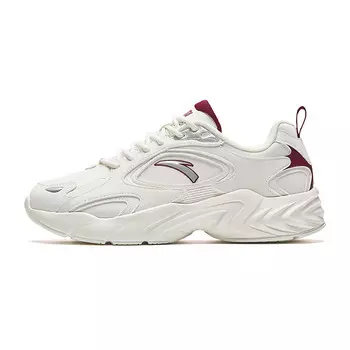 Кроссовки ANTA Chunky Sneakers Men Low-top Ivory White/lychee Red, красный
