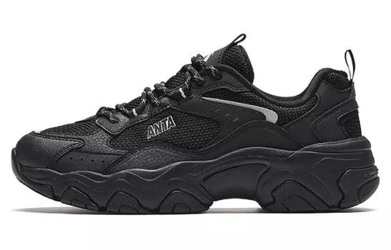 Кроссовки ANTA Chunky Sneakers Women's Low-top Black, черный