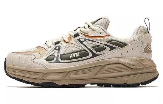Кроссовки ANTA Engine Lifestyle Shoes Men Low-top Beige/Yellow, цвет Apricot Cream