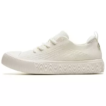Кроссовки ANTA Flyknit Skateboarding Shoes Women's Low-top White, белый