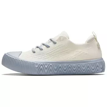 Кроссовки ANTA Flyknit Skateboarding Shoes Women's Low-top Ivory White, белый