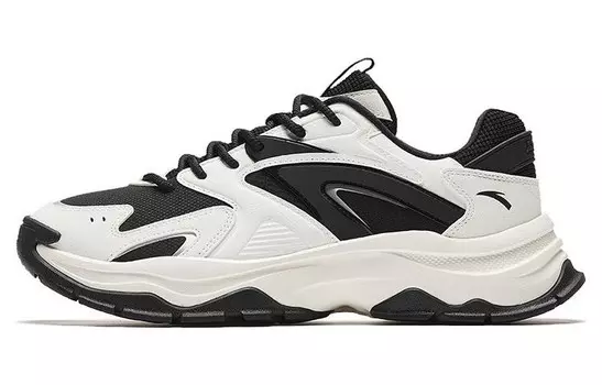 Кроссовки ANTA Hot Chunky Sneakers Men Low-top Ivory/Black, слоновая кость/черный