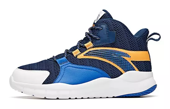 Кроссовки Anta kids Kids Lifestyle Shoes GS High-top Cyan Blue/orthocyan/anta White/yellow Orange