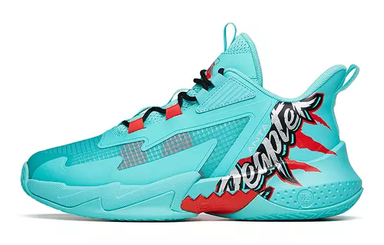 Кроссовки Anta kids Kids Lifestyle Shoes GS Low-top Fluorescent Aqua Green/fluorescent Laser Red