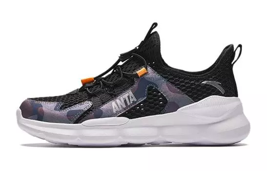 Кроссовки Anta kids Kids Lifestyle Shoes GS Low-top Black/Sliver, черный/серебряный