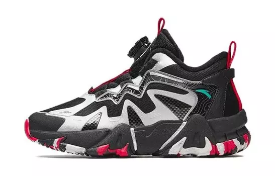 Кроссовки Anta kids Kids Outdoor Shoes GS Mid-top Black/Silver, черный/серебряный