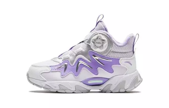 Кроссовки Anta kids Kids Outdoor Shoes PS Mid-top Mist Purple / Anta White / Light Kite Purple / Silver, фиолетовый