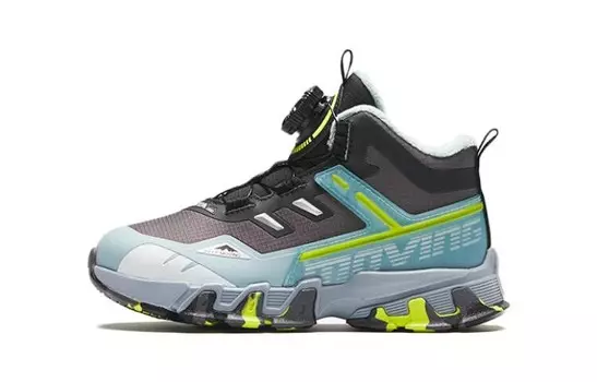 Кроссовки Anta kids Kids Outdoor Shoes PS Mid-top Harbor Mist/Lime Glow, черный