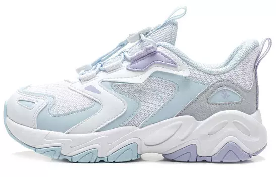 Кроссовки Anta kids Lifestyle Shoes Women's Low-top ANTA White/Light Blue/Fog Grey, голубой