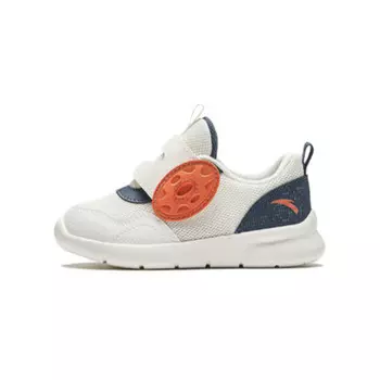Кроссовки Anta kids Toddler Shoes TD Low-top Ivory White / Rock Gray / Twilight Orange