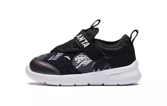Кроссовки Anta kids Toddler Shoes TD Low-top Black/white, черный/белый