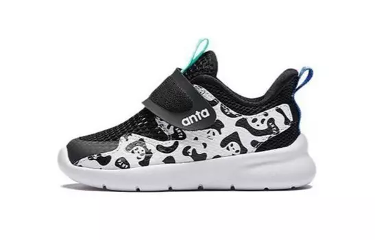 Кроссовки Anta kids Toddler Shoes TD Low-top Black/white, черный/белый