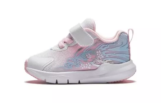 Кроссовки Anta kids Toddler Shoes TD Low-top ANTA White / Fruit Pink / Oxygen Blue, синий