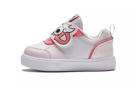 Кроссовки Anta kids Toddler Shoes TD Low-top ANTA White / Clear Water Pink / Oak Red, белый/красный