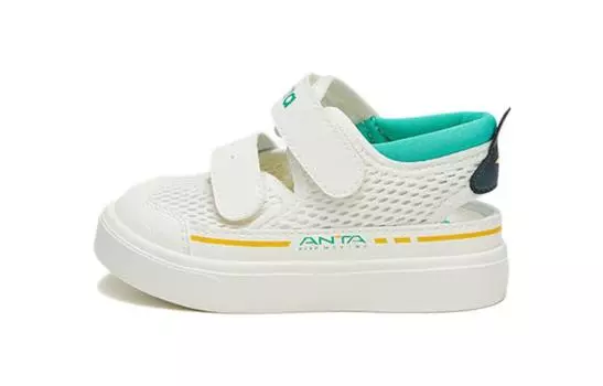 Кроссовки Anta kids Toddler Shoes TD Low-top White/yellow/green