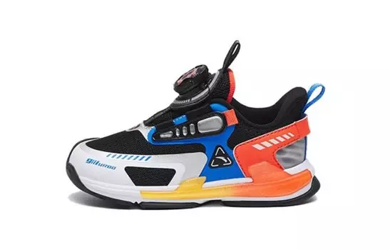 Кроссовки Anta kids Toddler Shoes TD Low-top Black/Blue/Orange, черный/синий/оранжевый