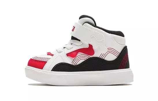 Кроссовки Anta kids Toddler Shoes TD Mid-top White/Black/Red, красный