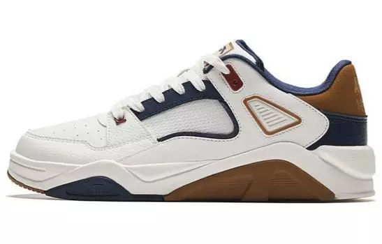 Кроссовки ANTA Lieyan3.0 Skateboarding Shoes Men Low-top White/Blue/Brown, белый/синий/коричневый