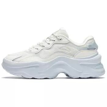 Кроссовки ANTA Life Collection Chunky Sneakers Women's Low-top Ivory White/light Mist Gray/healing Gray, светло-серый