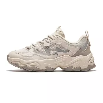 Кроссовки ANTA Life Collection Lifestyle Shoes Women's Low-top White Chalk Color / Pine Smoke Gray / Silver, бежевый