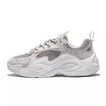Кроссовки ANTA Life Collection Lifestyle Shoes Women's Low-top Lotus Gray/ivory White/mud Ash Gray, слоновая кость/серый