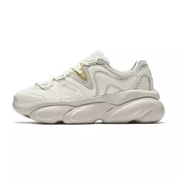 Кроссовки ANTA Life Collection Lifestyle Shoes Women's Low-top Ivory White/ Digital Fog Gray/ One Degree Gray, слоновая кость/серый
