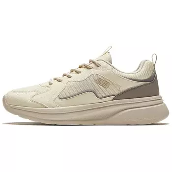 Кроссовки ANTA Life Collection Lifestyle Shoes Women's Low-top Light Beige/white Chalk Color/pine Smoke Gray, бежевый