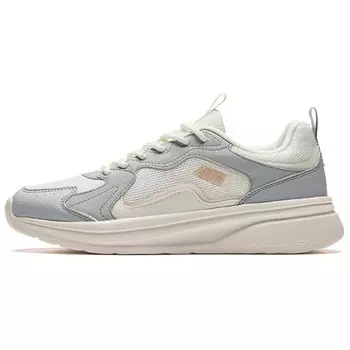 Кроссовки ANTA Life Collection Lifestyle Shoes Women's Low-top Ivory White/Cloud Grey/Lotus Grey, слоновая кость/серый