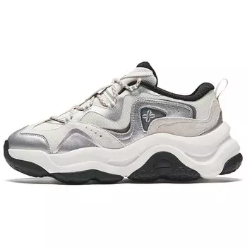 Кроссовки ANTA Life Collection Lifestyle Shoes Women's Low-top Ivory White/Silver/One Degree Grey, слоновая кость