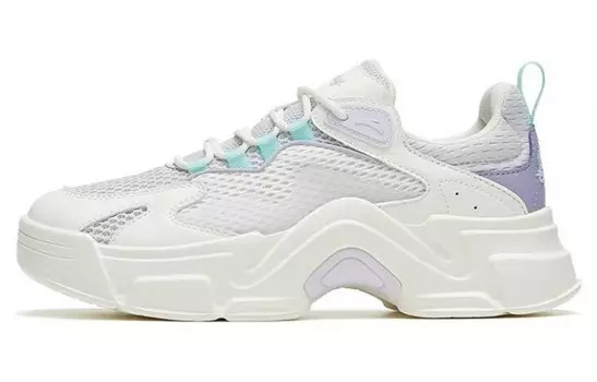 Кроссовки ANTA Life Collection Lifestyle Shoes Women's Low-top White Purple Blue, белый/фиолетовый/синий