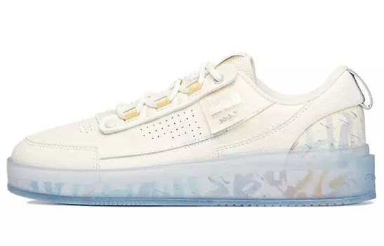 Кроссовки ANTA Life Collection Skateboard Shoes Women's Low-Top Ivory White/Light Purple Gray