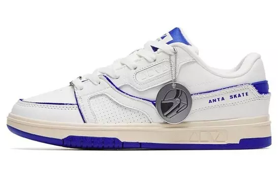 Кроссовки ANTA Life Collection Skateboard Shoes Women's Low-Top White Blue
