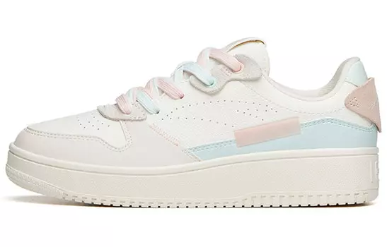 Кроссовки ANTA Life Collection Skateboard Shoes Women's Low-Top Ivory White/Foam Green/Baby Pink