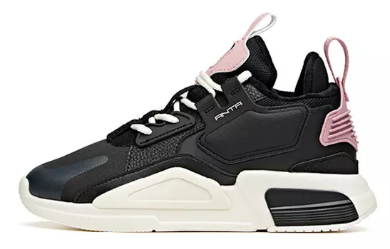 Кроссовки ANTA Life Collection Skateboard Shoes Women's Low-Top Black/Dusty Pink