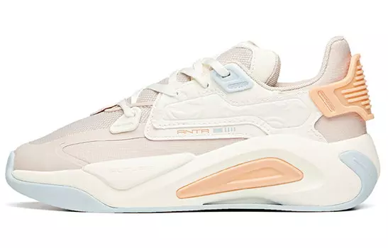 Кроссовки ANTA Life Collection Skateboard Shoes Women's Low-Top Dusty Grey/Ivory White/Light Iris Pink