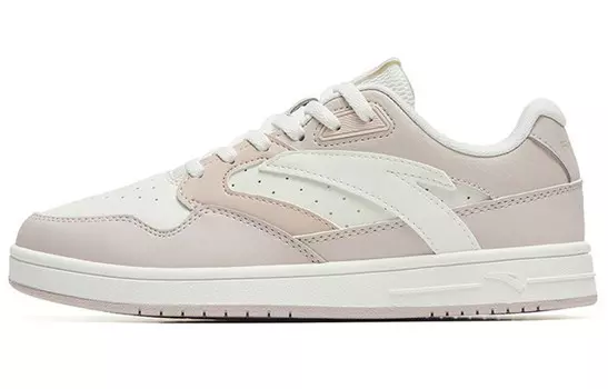 Кроссовки ANTA Life Collection Skateboard Shoes Women's Low-Top Dusty Gray/Ivory White/Wheat Pink