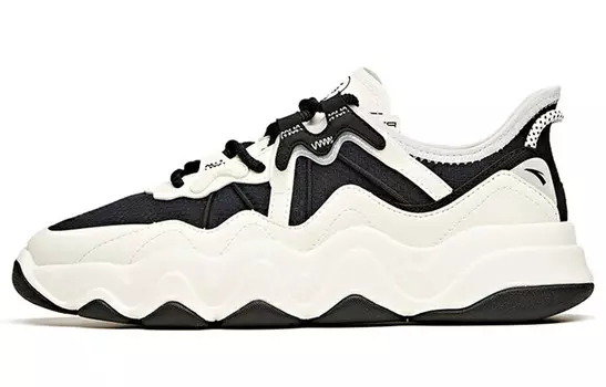 Кроссовки ANTA Life Collection Skateboard Shoes Women's Low-Top Black Ivory White