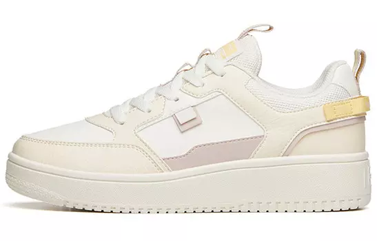 Кроссовки ANTA Life Collection Skateboard Shoes Women's Low-Top Oatmeal White/Ivory White/Light Yellow