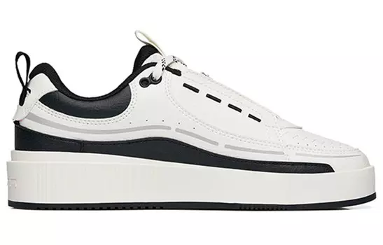 Кроссовки ANTA Life Collection Skateboard Shoes Women's Low-Top Ivory White Black/Microchip Gray